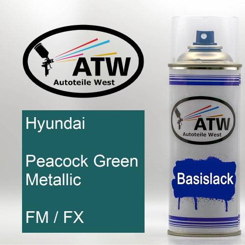 Hyundai, Peacock Green Metallic, FM / FX: 400ml Sprühdose, von ATW Autoteile West.